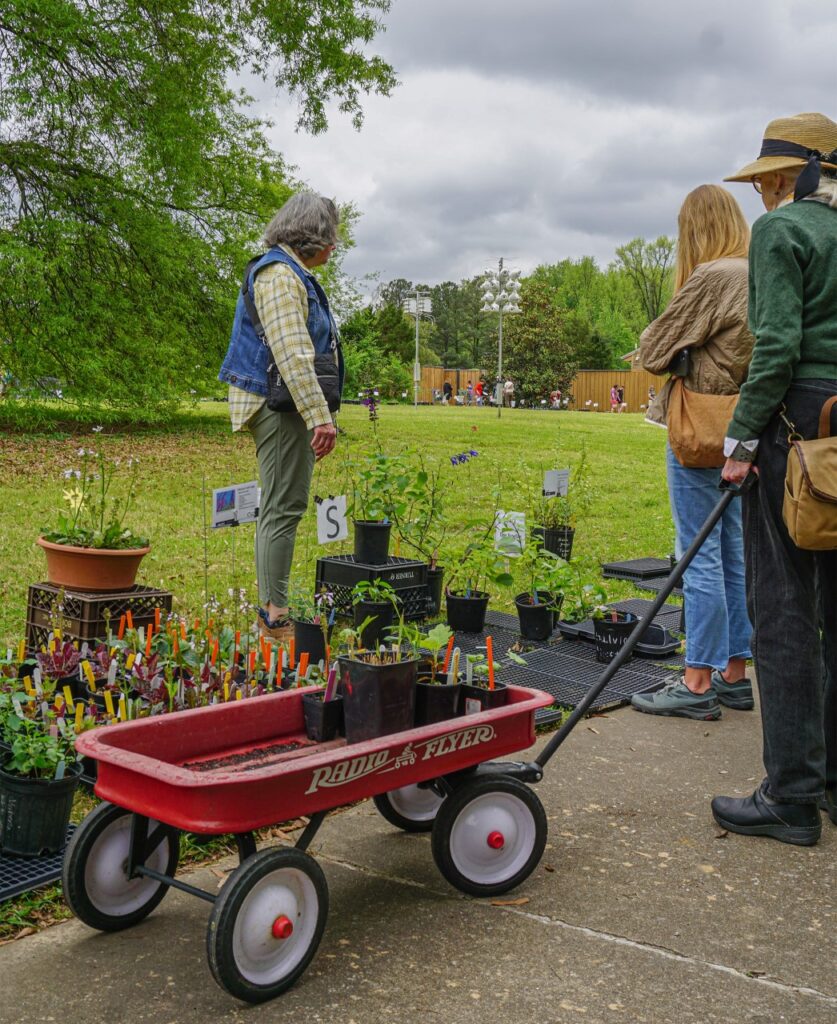 Shoppers at the Lichterman Nature Center Plant Sale